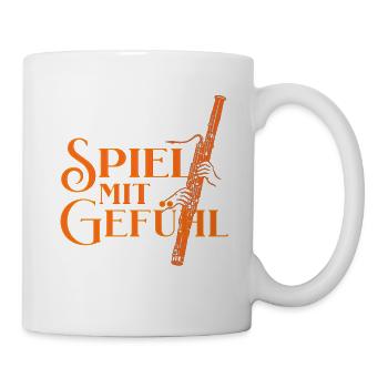 Fagott -Spiel mit Gefühl für Fagottist Fagottistin - Tasse - Weiß - Rechts