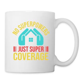 Insurance Agent Super Coverage Funny Insurance - Tasse - Weiß - Rechts