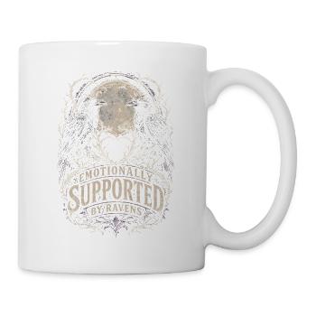 Rabe Raben Emotionally Supportet By Ravens - Mug - white - Right