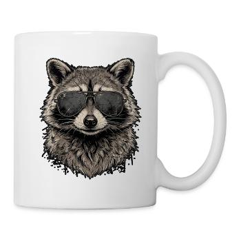 Cooler Waschbär - Tasse - Weiß - Rechts