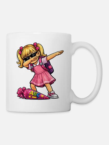 Dabbing ABC-Schützin (blond) - Tasse - Weiß