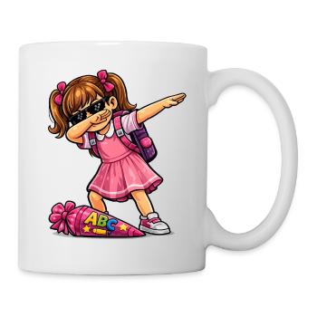 Dabbing ABC-Schützin (brünett) - Tasse - Weiß - Rechts