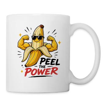 Peel The Power Funny Muscle Banana Fitness - Mug - white - Right