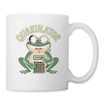 QUACULATOR funny frog with calculator - Mug - white - Right