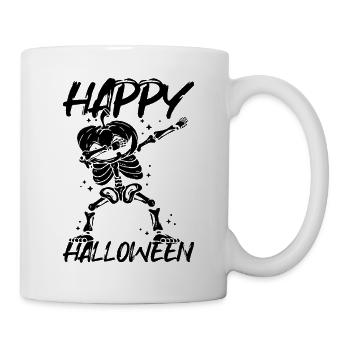 Halloween Skeleton Halloween Pumpkin dab dance - Mug - white - Right