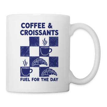 Breakfast Coffee Croissants Fuel For The Day - Mug - white - Right