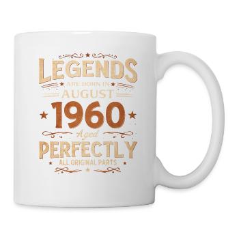 66. Geburtstag Geschenk Mann Legende August 1960 - Tasse - Weiß - Rechts