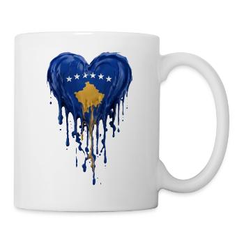 Kosovo Blue Heart Drop - Mug - white - Right