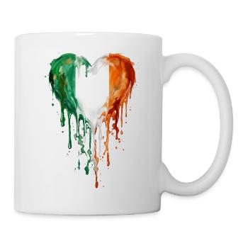 Art irlandais de goutte de cœur - Mug blanc - blanc - Droite