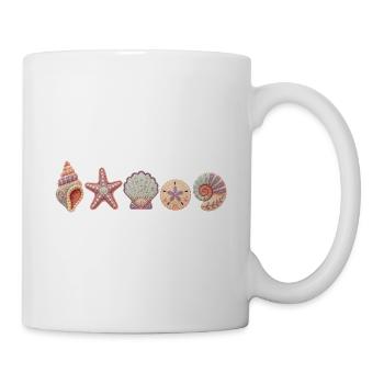 Coastal Cottagecore Clipart, Ozeanliebhaber-Geschenk - Tasse - Weiß - Rechts