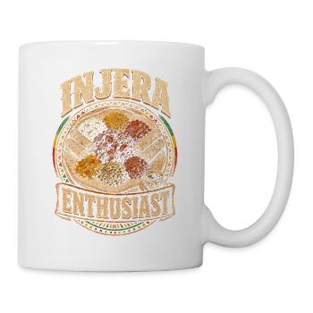 Éthiopie, Injera éthiopien Passionné - Mug blanc - blanc - Droite