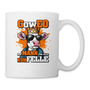 CowEO CEO Kuhstall Chef | Führungskraft Landwirt  - Tasse - Weiß - Rechts
