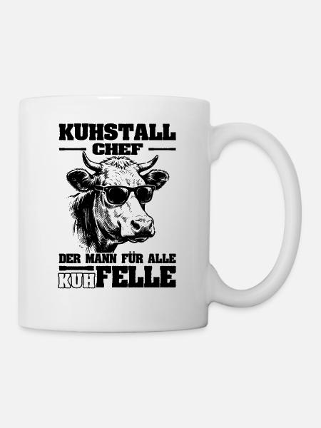 Kuhstall Chef | Führungskraft Landwirt | Bauer - Tasse - Weiß
