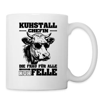 Kuhstall Chefin | Führungskraft Landwirt | Bauer - Tasse - Weiß - Rechts