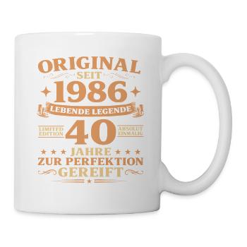 Original Baujahr 1986 geboren 40. Geburtstag - Tasse - Weiß - Rechts