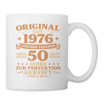 Original Baujahr 1976 geboren 50. Geburtstag - Tasse - Weiß - Rechts