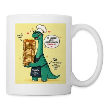PfannenKönig Dino Pancake - Tasse - Weiß - Rechts