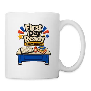 First Day of School Elementary Teacher Meet the Te - Mug - white - Right