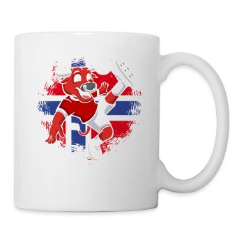 Norway Soccer Norge Fjords Scandinavian - Tasse - Weiß - Rechts