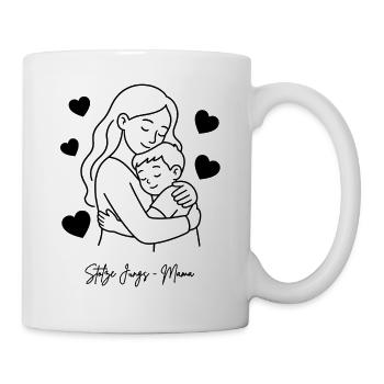 Stolze Jungs-Mama Geschenk - Tasse - Weiß - Rechts