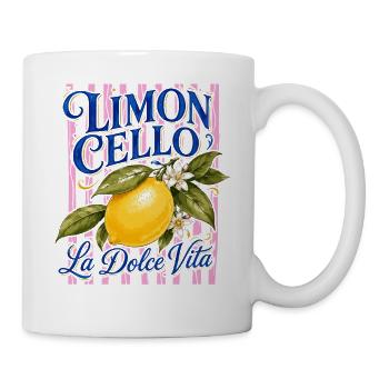Limoncello La Dolce Vita Citron Italie Vintage - Mug blanc - blanc - Droite