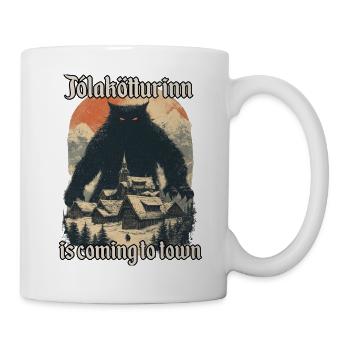 Chat de Yule Krampus Folklore islandais de Noël - Mug blanc - blanc - Droite