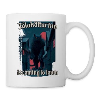 Créature mythique du Chat de Yule ólakötturinn - Mug blanc - blanc - Droite