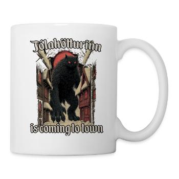 Yule Cat Jólakötturinn Icelandic Christmas Folkl - Mug - white - Right