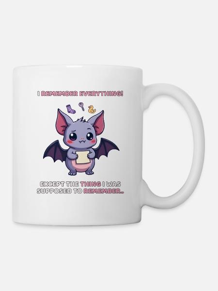 Je me souviens de tout – Humour de chauve-souris avec le TDAH - Mug blanc - blanc