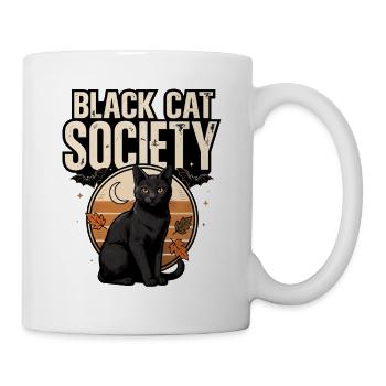 Black Cat Halloween – Black Cat Gesellschaft - Tasse - Weiß - Rechts