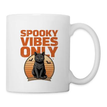 Black Cat Halloween – Ambiances Effrayantes Uniquement - Mug blanc - blanc - Droite