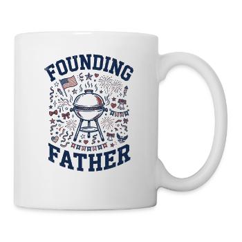 Barbecue amusant du 4 juillet des pères fondateurs - Mug blanc - blanc - Droite
