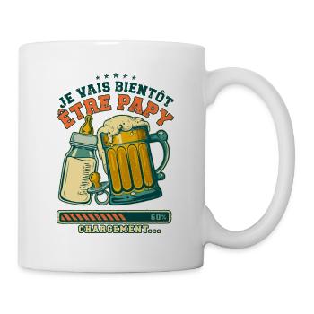 Futur Papy Humour Annonce Grossesse - Mug blanc - blanc - Droite