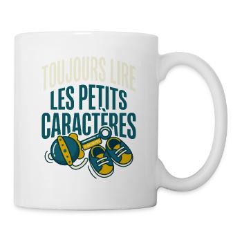 Futur Papa Humour Petits Caractères - Mug blanc - blanc - Droite