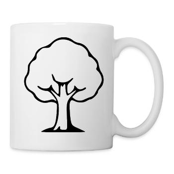 Baums schwarz Geschenk Naturliebhaber - Tasse - Weiß - Rechts