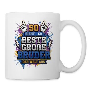 So sieht der beste große Bruder der welt aus - Tasse - Weiß - Rechts