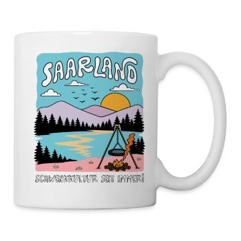 Saarland, Schwenkkultur seit immer!  - Tasse - Weiß - Rechts