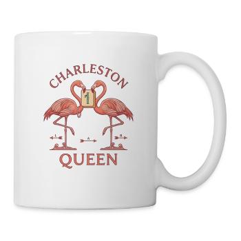 Mahjong Charleston Queen Flamingo - Tasse - Weiß - Rechts