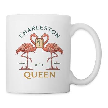 Mahjong Charleston Queen Flamingo - Tasse - Weiß - Rechts