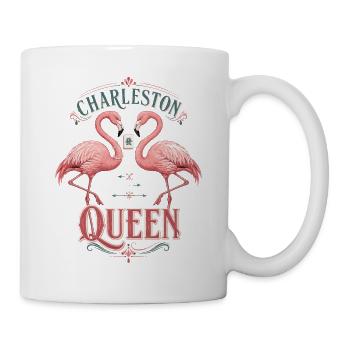Mahjong Charleston Queen Flamingo - Tasse - Weiß - Rechts