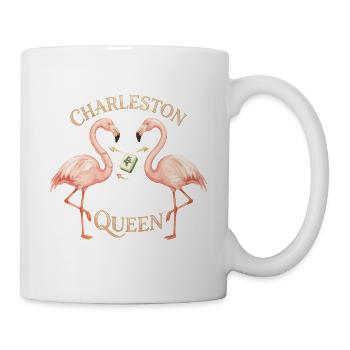 Mahjong Charleston Queen Flamingo - Tasse - Weiß - Rechts