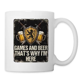 Mittelalter Spiele Und Bier - Tasse - Weiß - Rechts