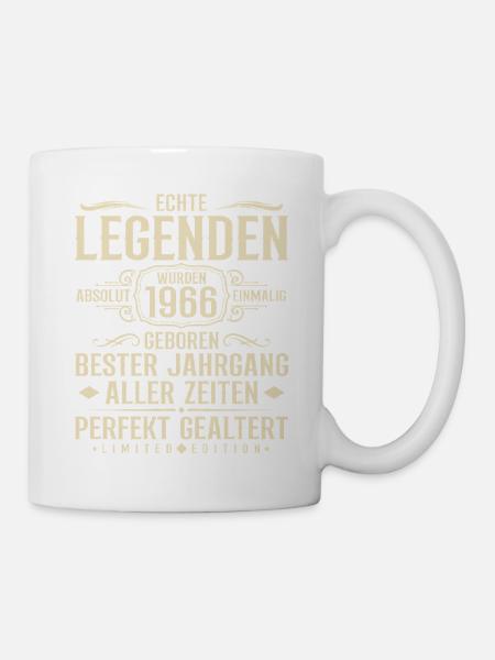 Jahrgang 1966 Geburtstag Absolut Einmalig - Tasse - Weiß