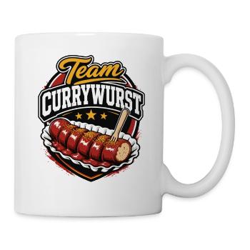 Team Currywurst | Fast Food Kult - Tasse - Weiß - Rechts