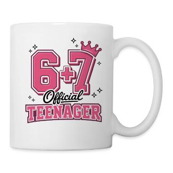 13th Birthday Shirt Funny Meme 67th Birthday 13 - Mug - white - Right