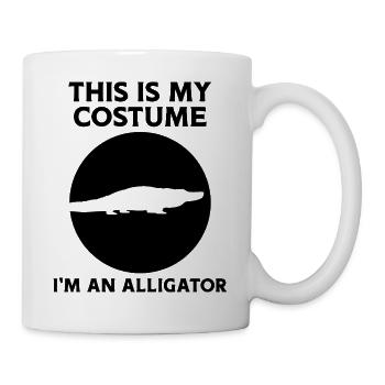 Alligator Silhouette Reptil - Tasse - Weiß - Rechts