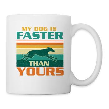 Mon chien est plus rapide, Greyhound Speed Humour - Mug blanc - blanc - Droite