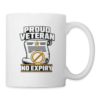 Proud Veteran No Expiry, Veteran Pride Military Se - Tasse - Weiß - Rechts