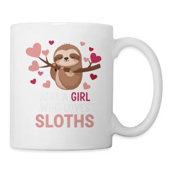 L’amour paresseux : Juste une fille paresseuse - Mug blanc - blanc - Droite