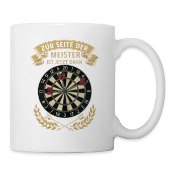 Dartsmeisterschaft Jetzt Ist Dran - Tasse - Weiß - Rechts